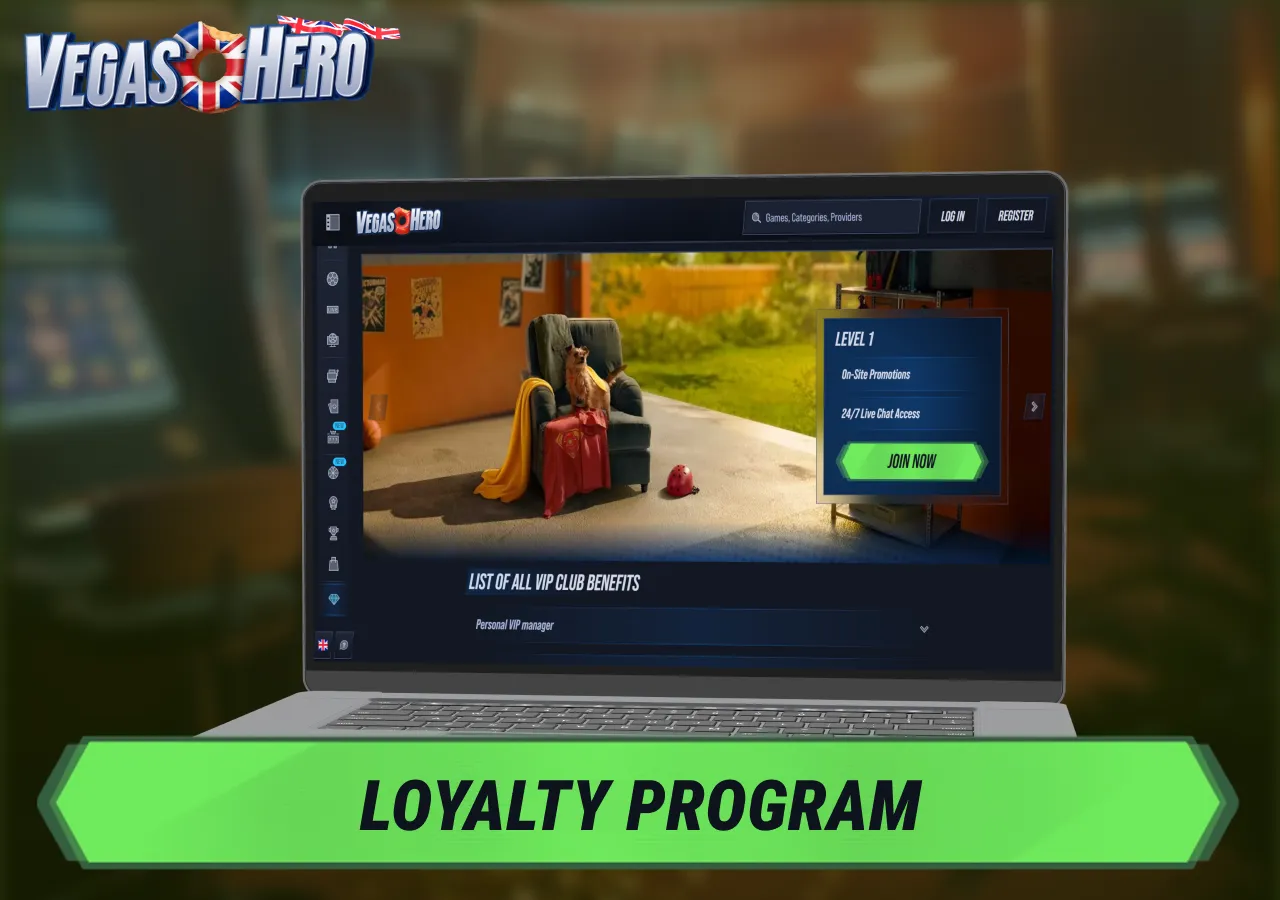 The loyalty program provides regular players with additional rewards and benefits.